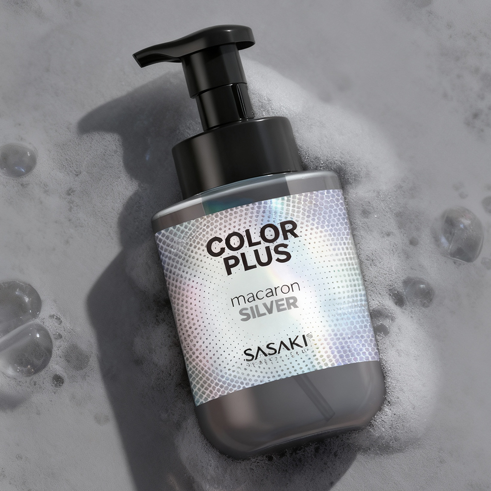 사사키 마카롱 보색 염색 컬러 샴푸 실버 300ml - 상세 이미지 4