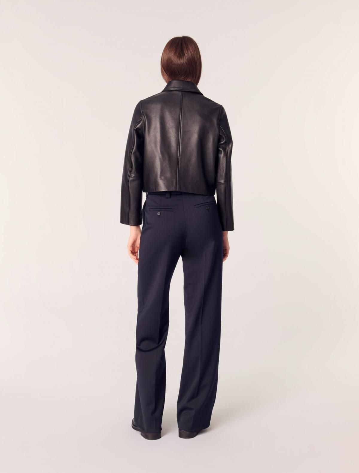 마쥬 오피스 클래식 와이드 슬랙스 팬츠 3661601958229 MARINE - 상세 이미지 4