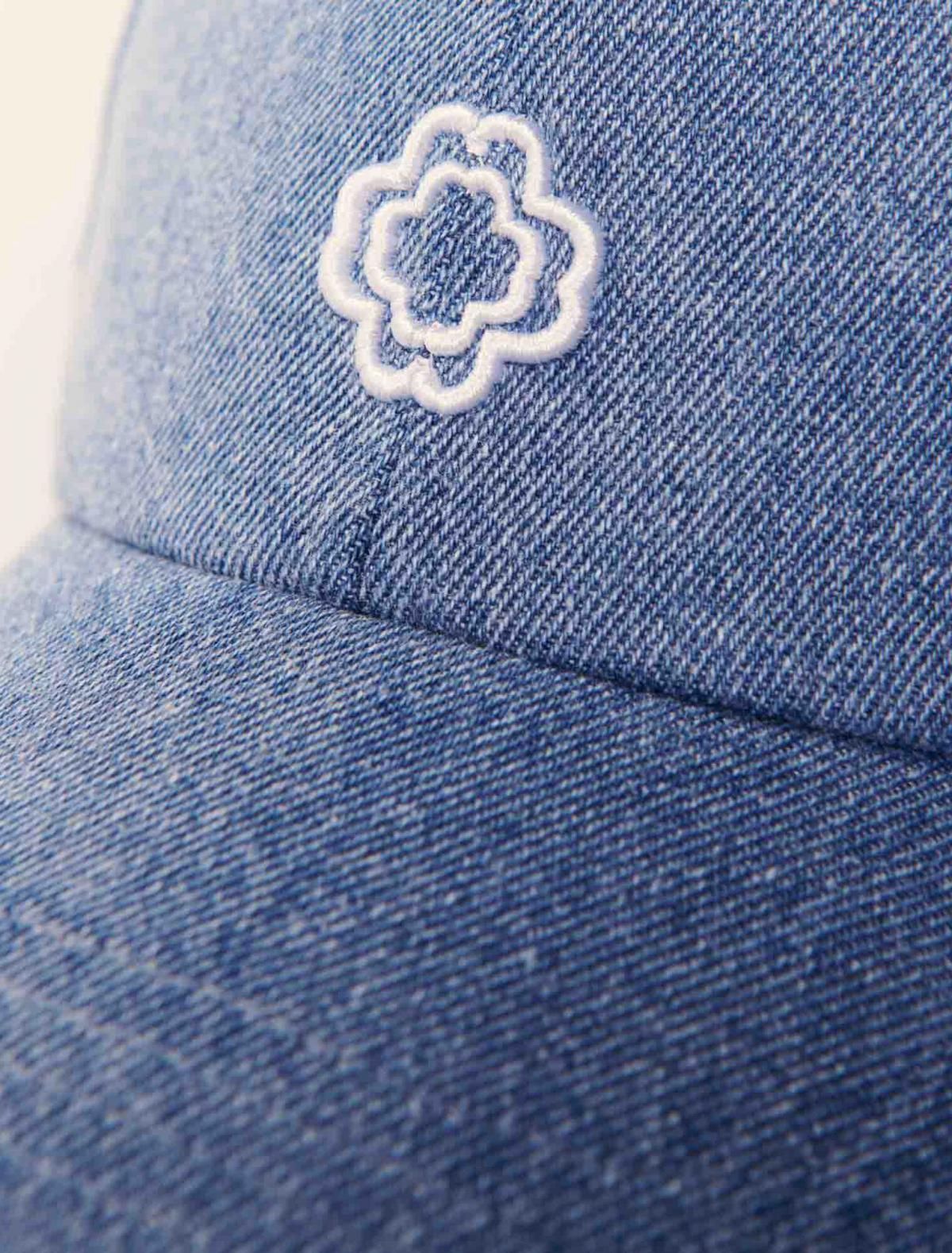 마쥬 데님 시그니처 클로버 자수 캡모자 3661601946790 JEANSBLAU - 상세 이미지 3