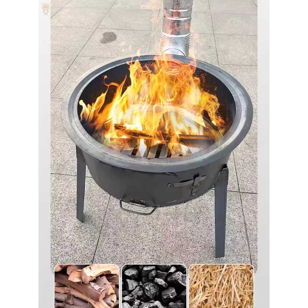 가마솥화덕 다기능 옛날 야외 화구 아궁이 주물 시골 40cm - 상세 이미지 3