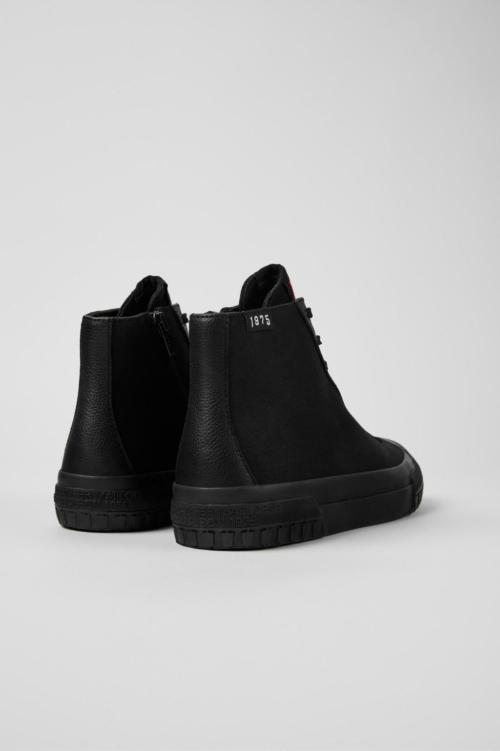 캠퍼 블랙 캔버스 하이탑 스니커즈 Camaleon K400615-004 BLACK - 상세 이미지 3
