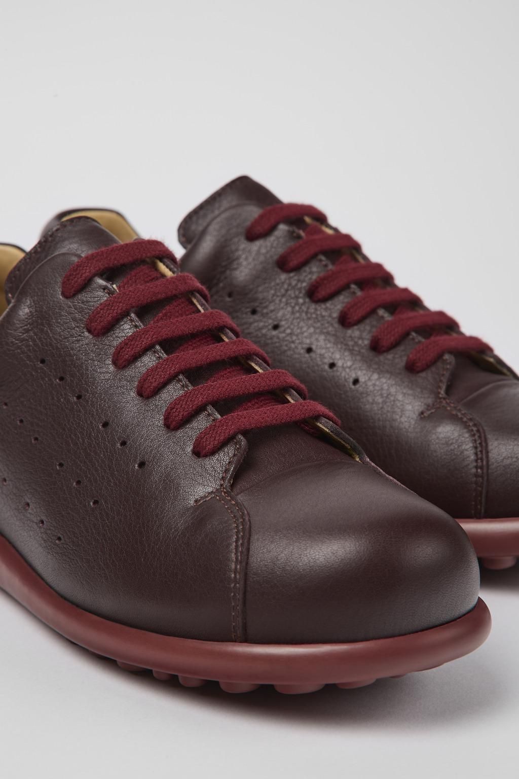 캠퍼 컴포트 레더 스니커즈 Pelotas XLite K200747-040 BURGUNDY - 상세 이미지 2