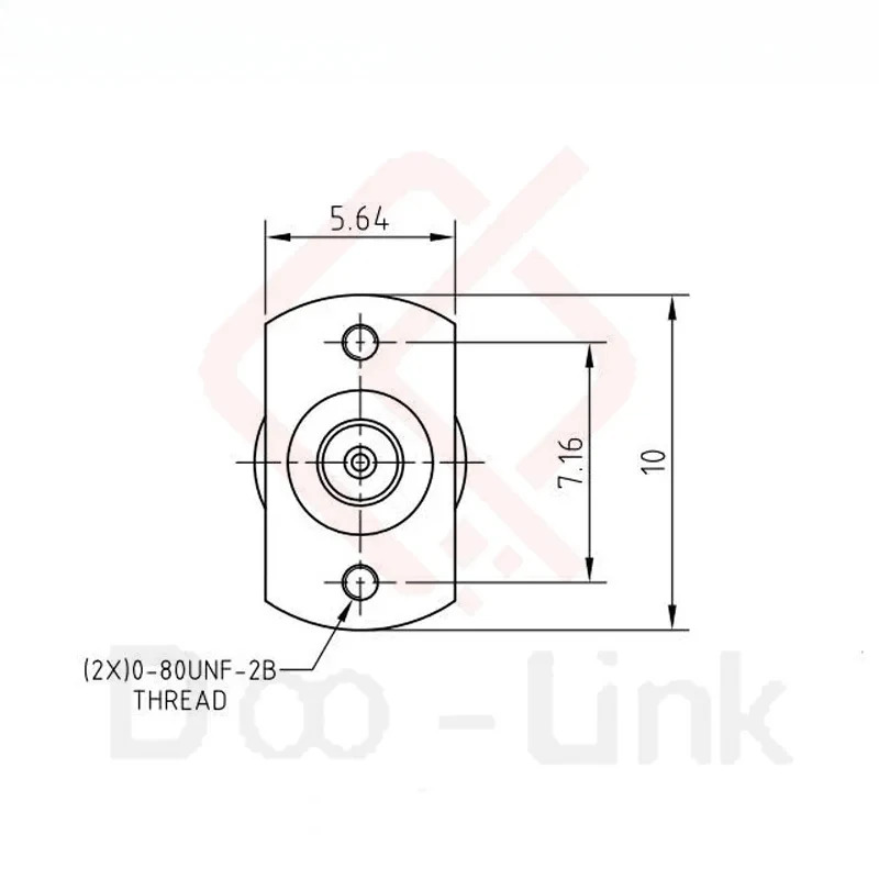 2.92Mm 암 커넥터 고주파 2홀 플랜지 PCB 보드 엔드 DC-40G PC2S-3E-A