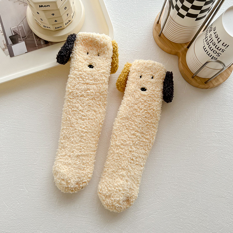 수면양말 두꺼운 극세사 미끄럼방지 무압박 겨울 보온 임산부 산모 수족냉증