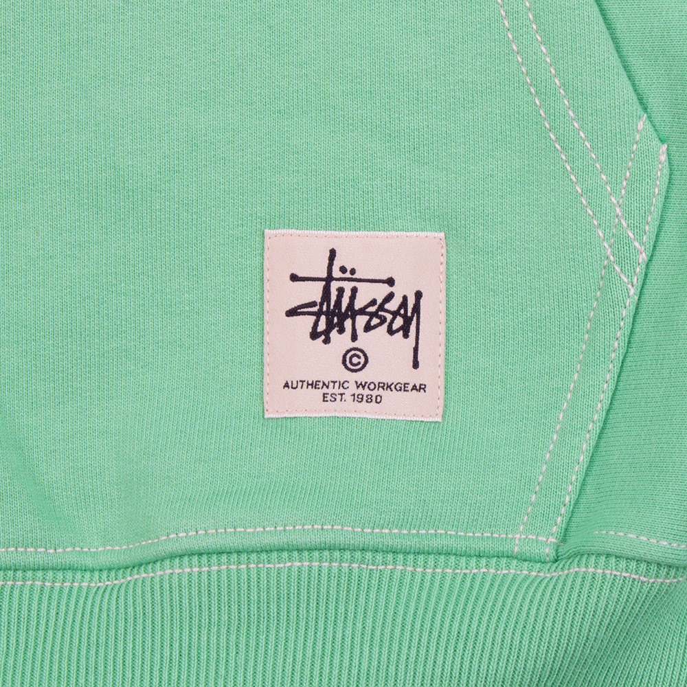 스투시 CONTRAST STITCH LABEL HOOD 후드티 118459-ZEPHYRGREEN