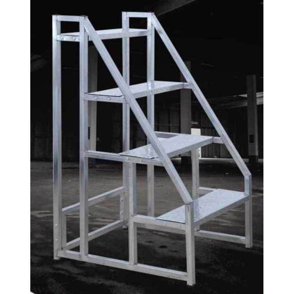 철 계단 이동식 창고용 산업 현장 작업 발판 사다리 4단 사다리 46X100 높이 (바퀴X) - 상품 이미지
