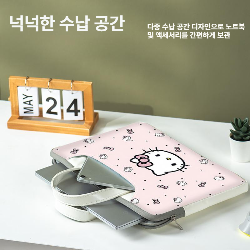 헬로키티 여성 노트북 가방 방수 수납 라이너 백 - 상세 이미지 5