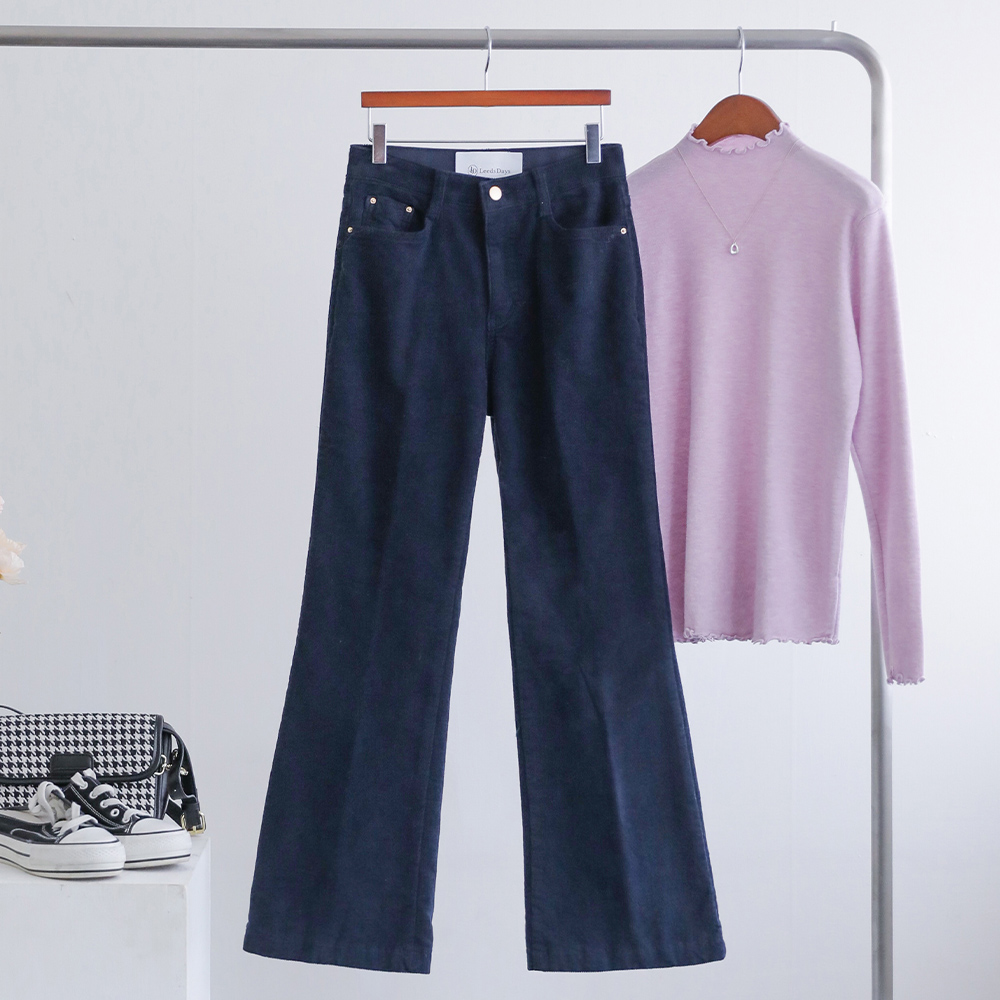 [오픈할인/정상가48800] 올웜 레직기 부츠컷 기모 스판 데일리 코듀로이 팬츠 - 상세 이미지 2