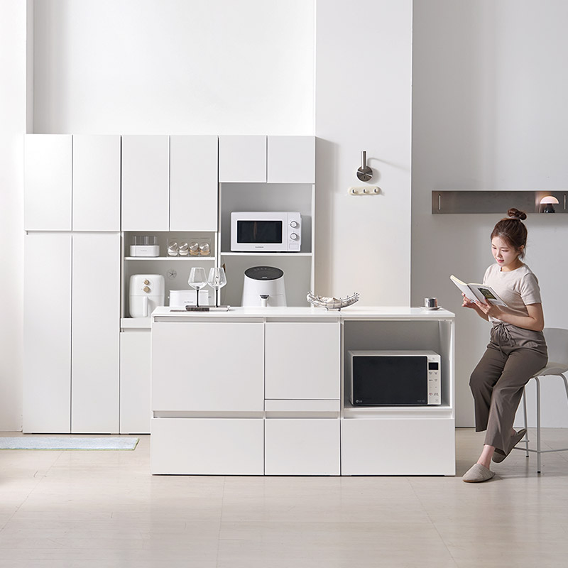 e스마트 루네뜨 전자레인지선반 밥솥선반 키큰 렌지대수납장 A