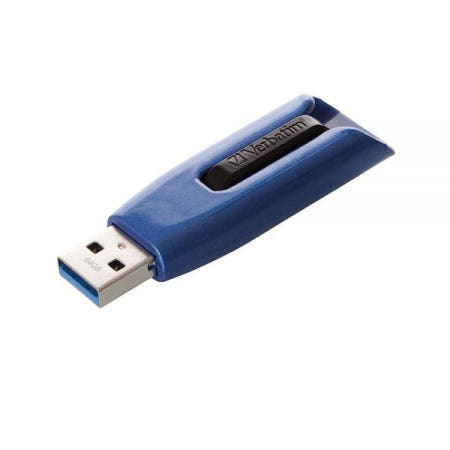 [해외]버바팀 Store 'n' Go V3 Max USB 3.0 드라이브 (49807), 블랙, 블루