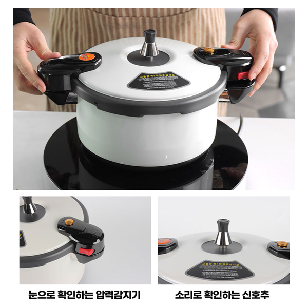 퀸센스 인덕션 압력솥 국산 압력밥솥 가스렌지겸용 3.5L - 상세 이미지 2