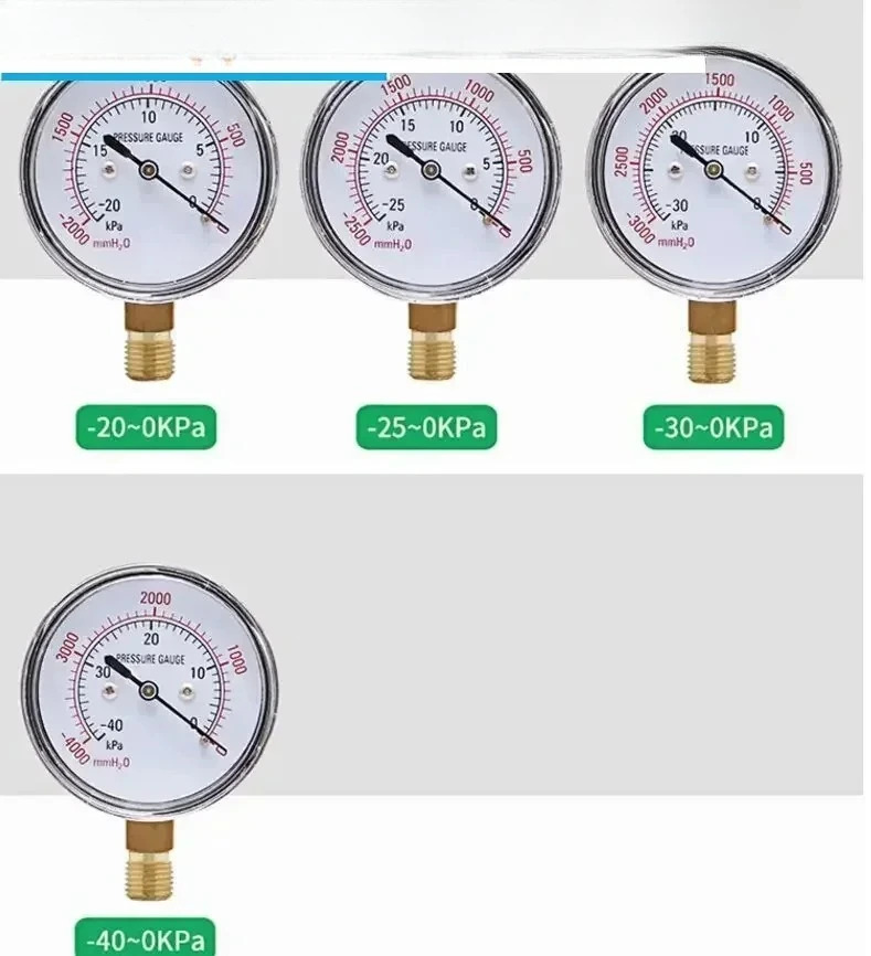 YE-60 다이어프램 압력 게이지 수량계 열 표면 마이크로 5KPA 10KPA 15KPa 20KPa 25KPa 30KPa 미터