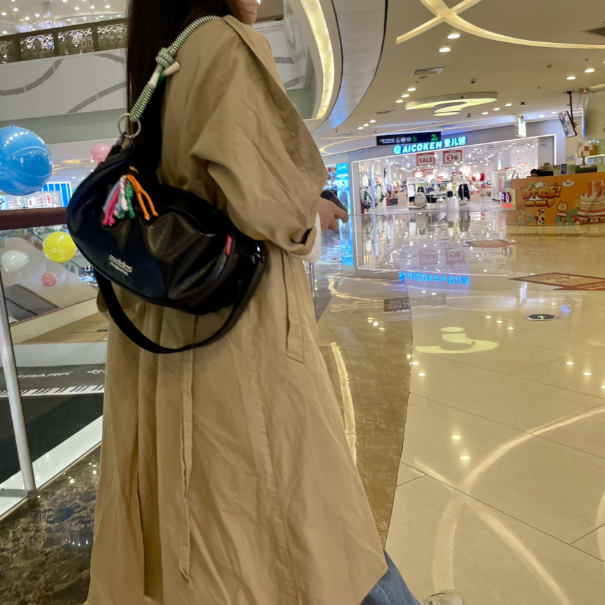 반달 여행용 크로스백 보부상 가벼운 도난방지 유럽여행가방 슬링백 크로와상 나일론 미니 사진 6