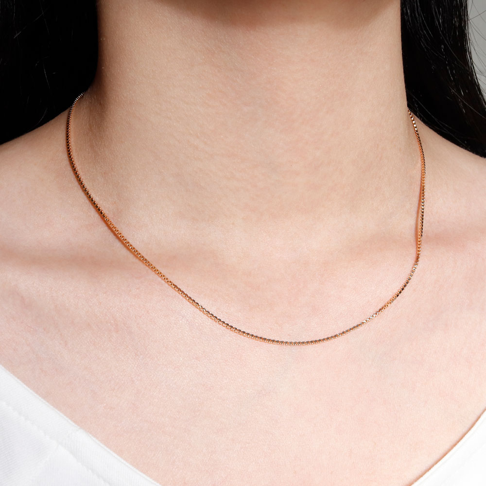 사각 박스 체인 5푼 7푼 1D 3.75g 14K 목걸이 줄 여성 초커 금 데일리 - 상세 이미지 5