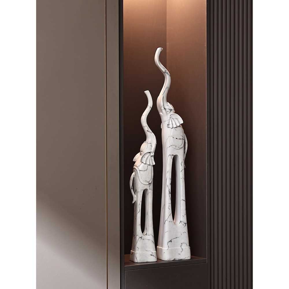 코끼리 장식품 집들이 선물용 거실 장식 소품 집들이 블루 코끼리 한 쌍(92cm+72cm) - 상세 이미지 2