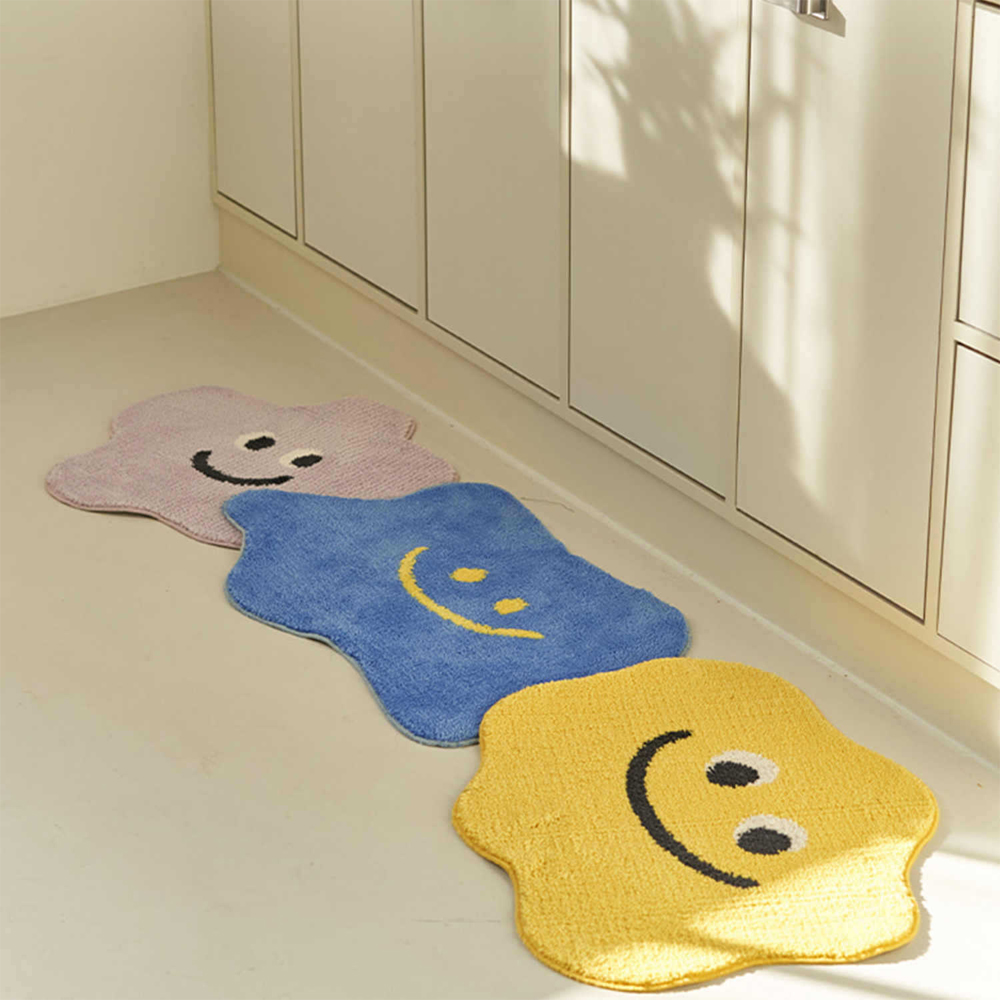 귀여운 주방 욕실 발매트 구름 모양 화장실 현관 입구 물 흡수 미끄럼 방지 인테리어 러그 매트 40X50