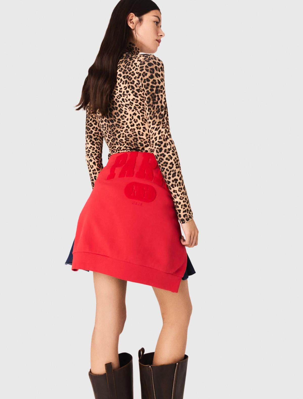 마쥬 레오파드 하이넥 슬림핏 긴팔 티셔츠 3661601979149 IMPRIME LEOPARD - 상세 이미지 4