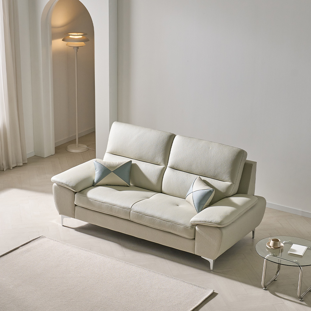 퍼보 네츄라 통가죽 국산쇼파 3,4인용 라이트 그레이,블루