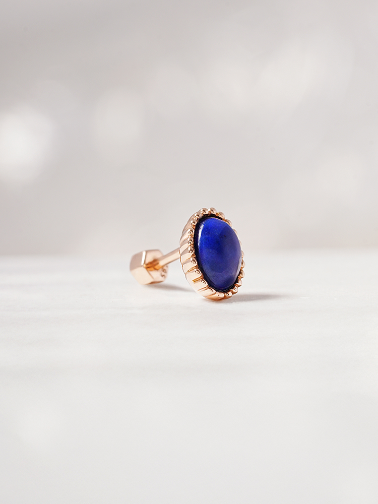 14K 18K 엘레강스 크라운 라피스 피어싱 이미지 8