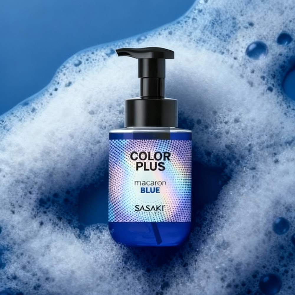 사사키 마카롱 보색 염색 컬러 샴푸 블루 300ml - 상세 이미지 2