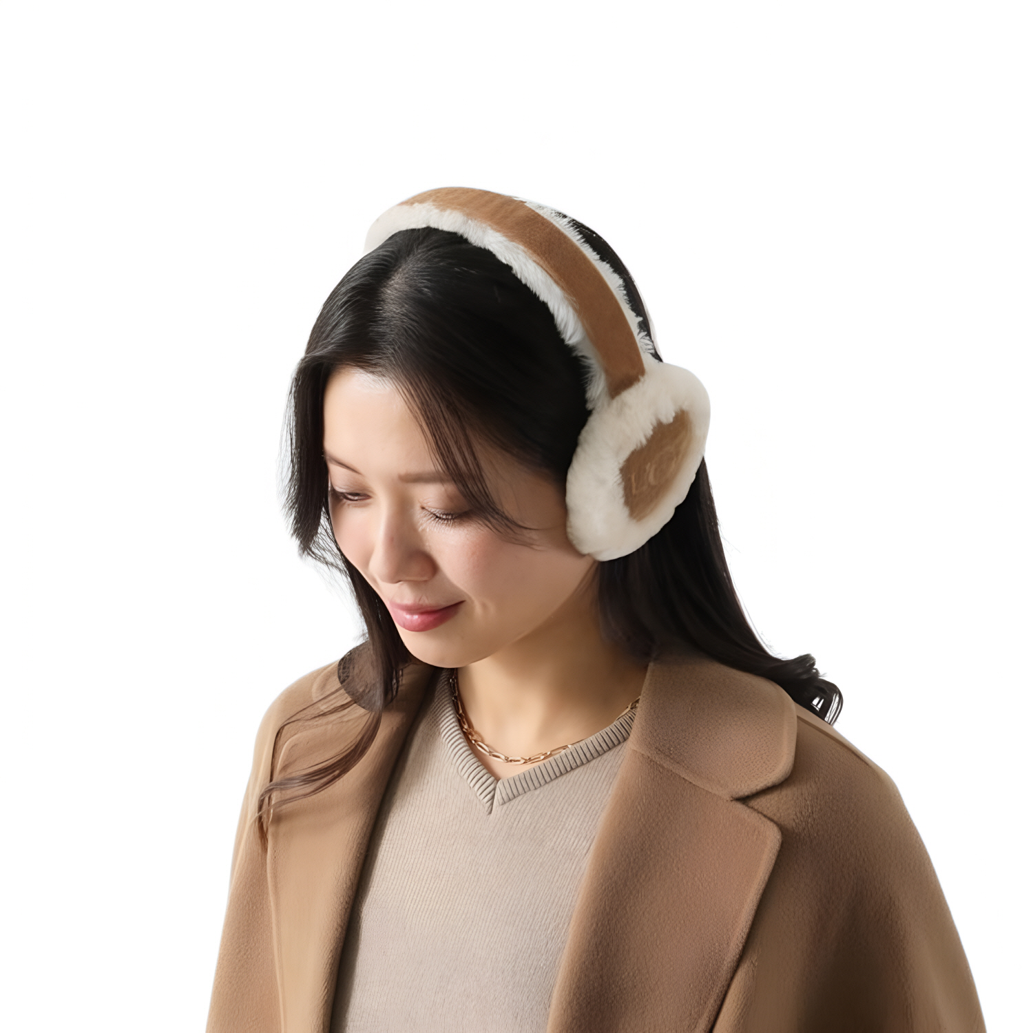 미국 UGG 어그 귀마개 귀도리 자수 로고 방한 이어머프 체스트넛 20955 - 상세 이미지 3