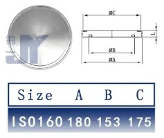 ISO 고진공 블라인드 플레이트 304 스테인레스 스틸 160 플매트 카펫 러그 ISO-160