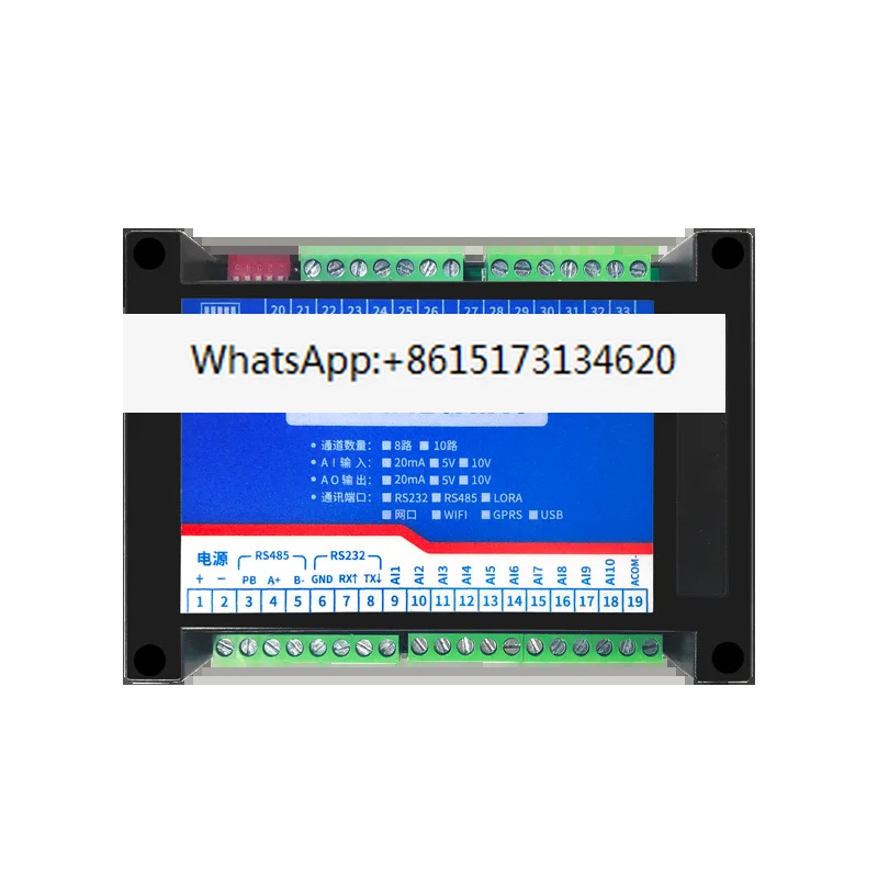 8채널 아날로그 제어 모듈 입력 출력 전압 전류 0-10V/4-20maRS485Modbus