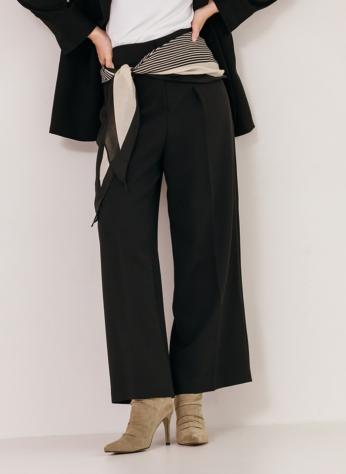 모던 실루엣 와이드 슬랙스 - 상세 이미지 3