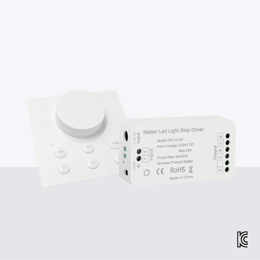제미스마트 스마트조명 무선 노브 스위치 + LED 드라이버 매터 조명 컨트롤러 CW - 상품 이미지