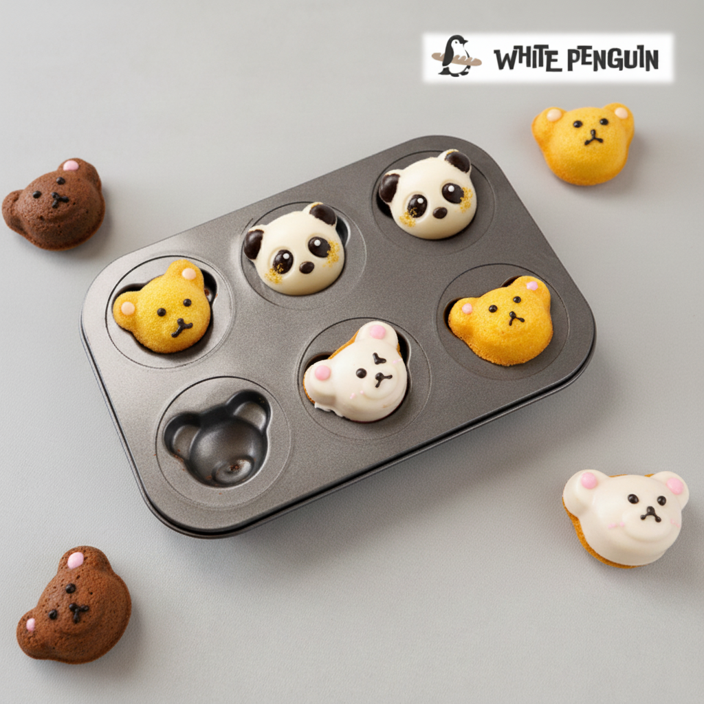 화이트펭귄 팬더&곰 6구 치요다곰돌이 곰마들렌틀 - 상품 이미지