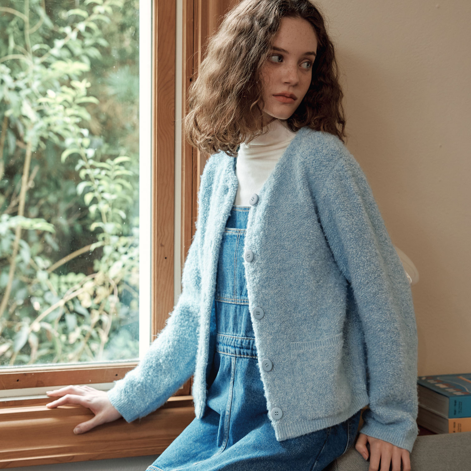 [제로스트릿] [2컬러] 파스텔 솜사탕 가디건 PASTEL COTTON CANDY CARDIGAN 제품 이미지