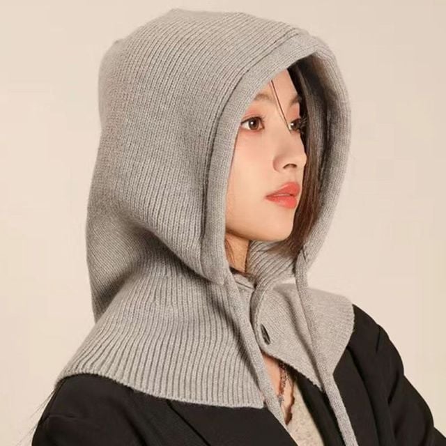 여성 니트 바라클라바 방한 후드 넥워머 발라클라바 목토시 - 상세 이미지 3