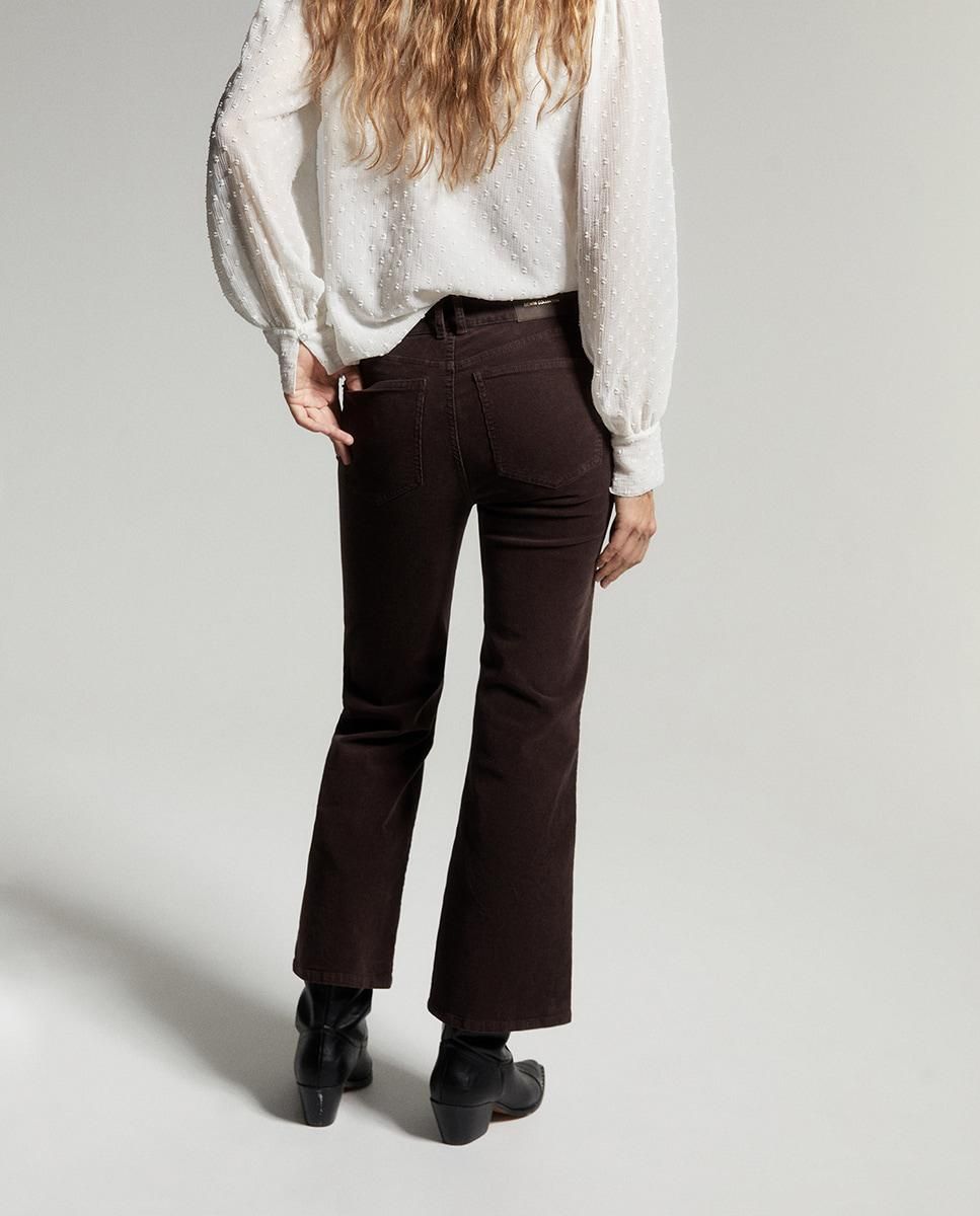 스페라 코듀로이 슬림 부츠컷 팬츠 58615200290 MARRON - 상세 이미지 3
