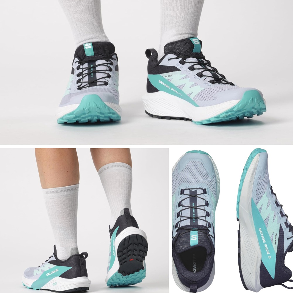 살로몬 센스 라이드 5 여성 등산화 트레일 러닝화 쿠션 통기성 접지력 - 상품 이미지