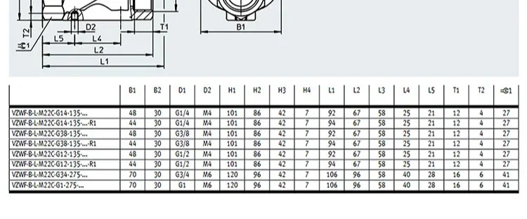 전자기 밸브 VZWF-B-L-M22C-G12-G1/4--135-1P4-10 149211