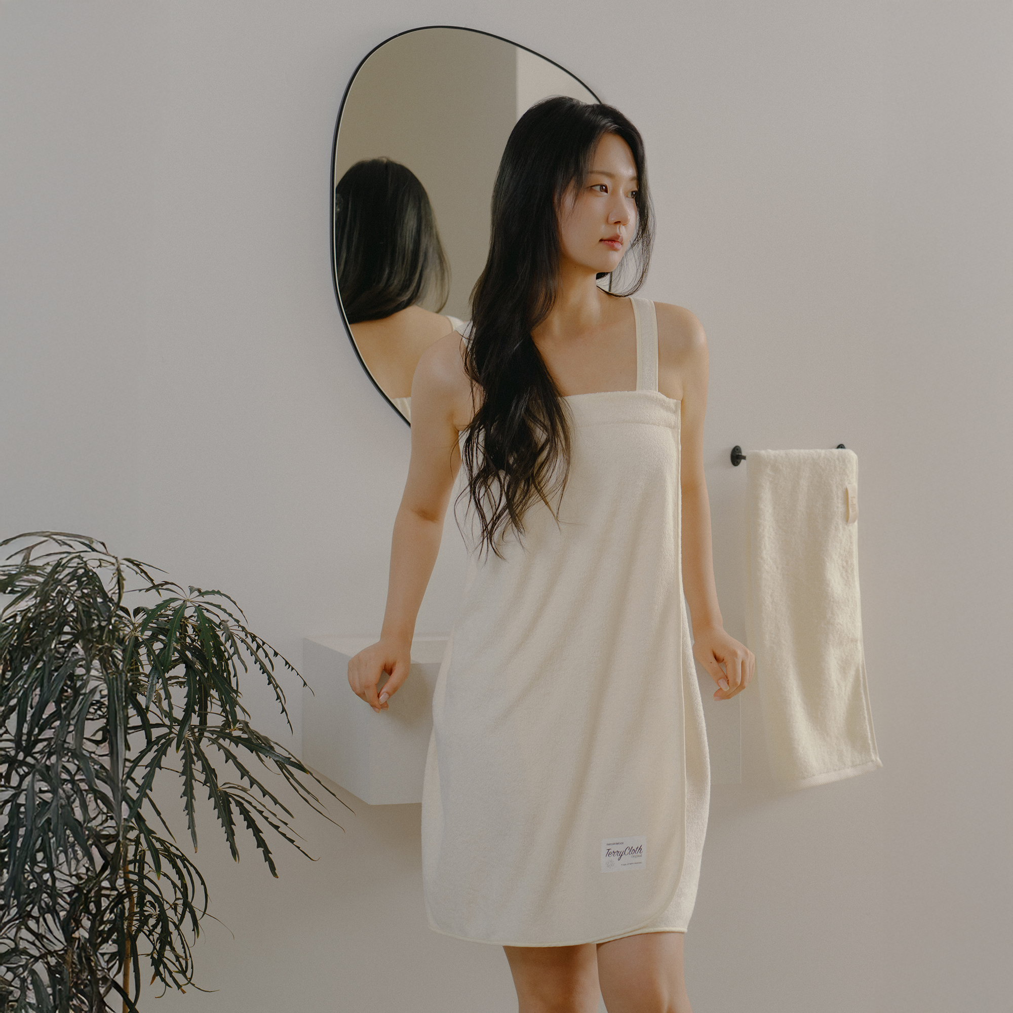 [헤이데이무드 HDM] 테리모달 로브 고급 여성 샤워가운 - 상세 이미지 4