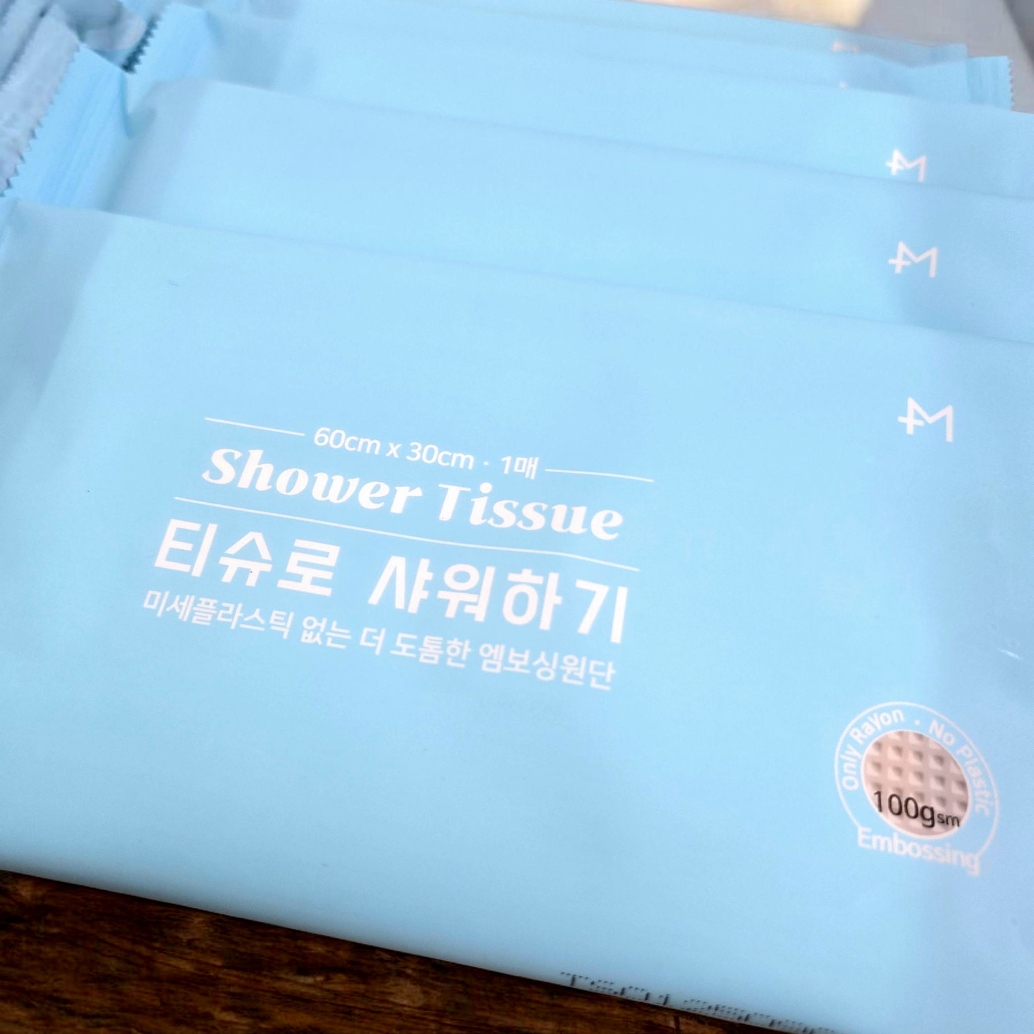 엠메이데이 샤워티슈 대형 10매 물없이 씻는 백패킹 캠핑 등산 바디티슈 60cm x30cm - 상세 이미지 3