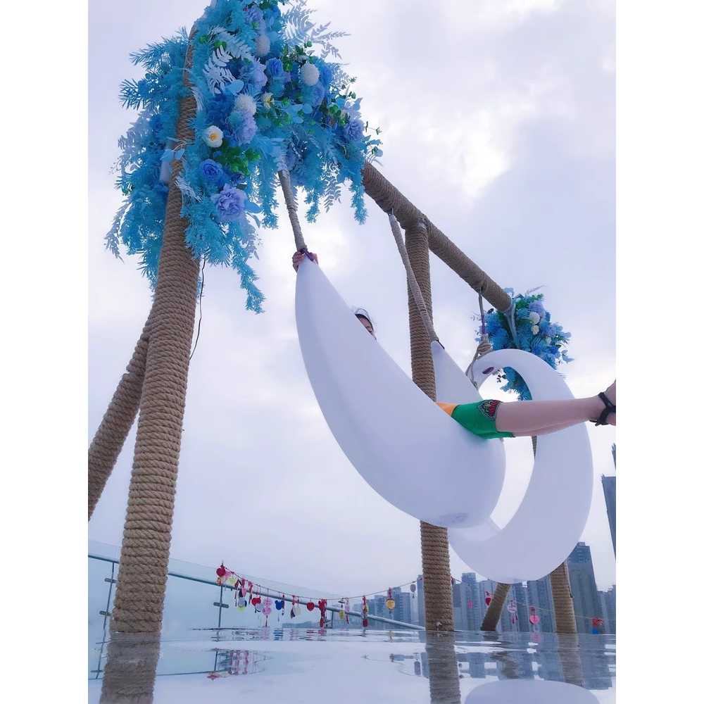 달 조명 그네 펜션 호텔 까페 포토존 리조트 공원 100cm - 상세 이미지 4