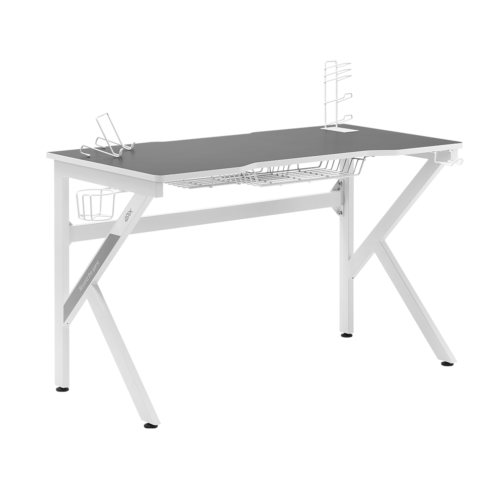 1인용 컴퓨터 게이밍 책상 GD001 1200 화이트 1200x600