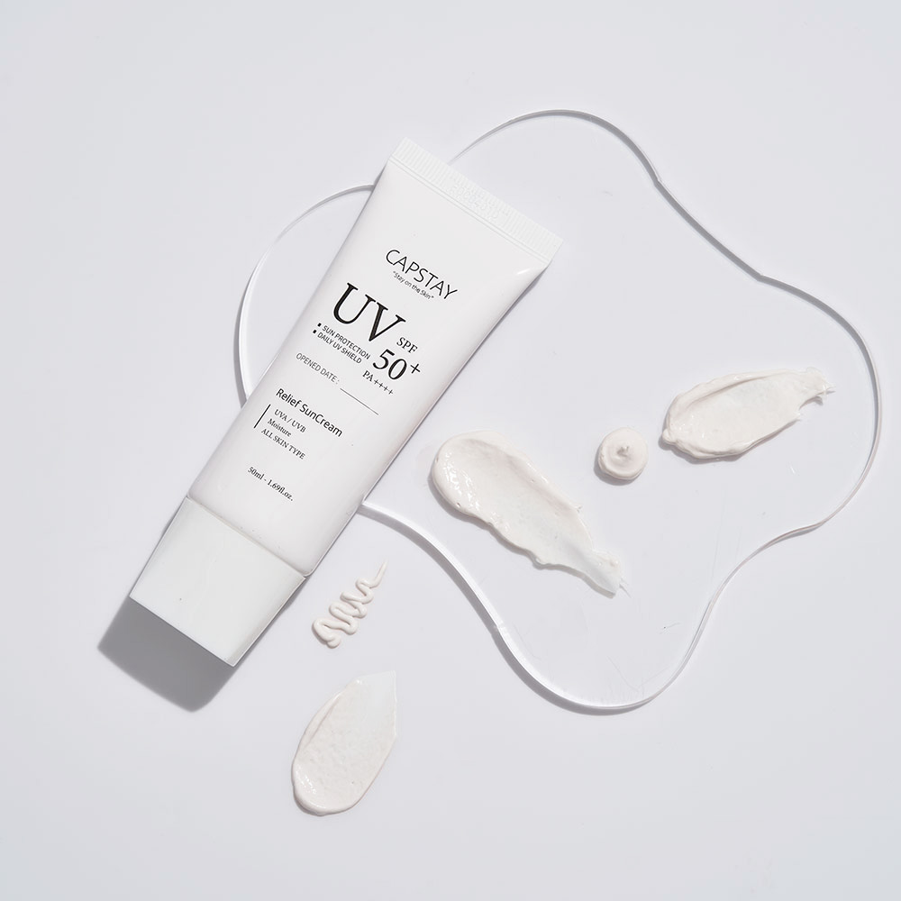 [1+1] 캡스테이 톤업 선크림 / 눈시림 없는 촉촉한 수분 선크림 50ml, 2개 - 상세 이미지 4