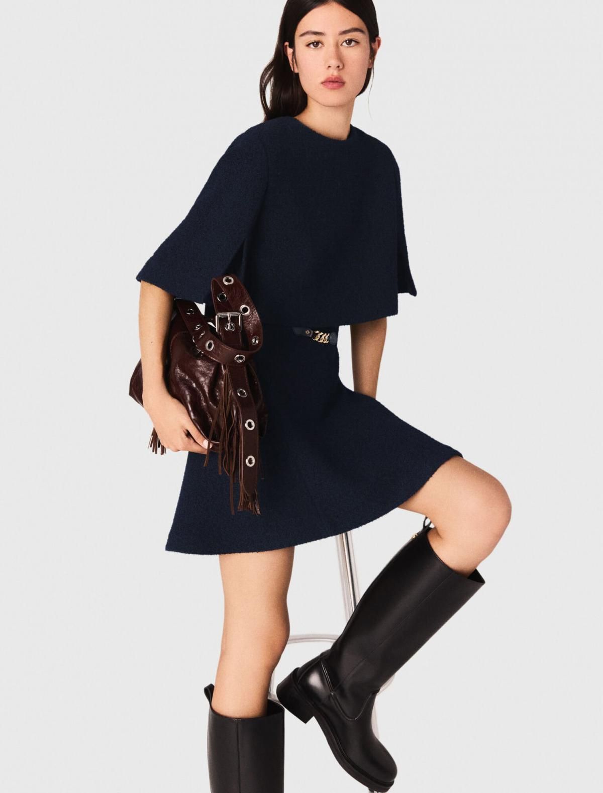 마쥬 트위드 2in1 미니 원피스 3661601979668 MARINE - 상세 이미지 5