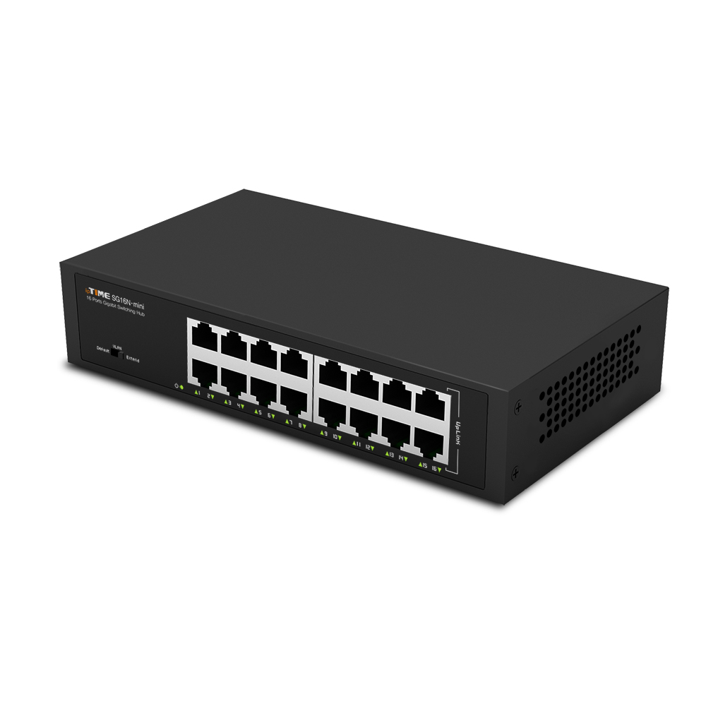 ipTIME SG16N-MINI 16포트 기가인터넷 스위칭허브 랜포트 사무실 네트워크 - 상세 이미지 2