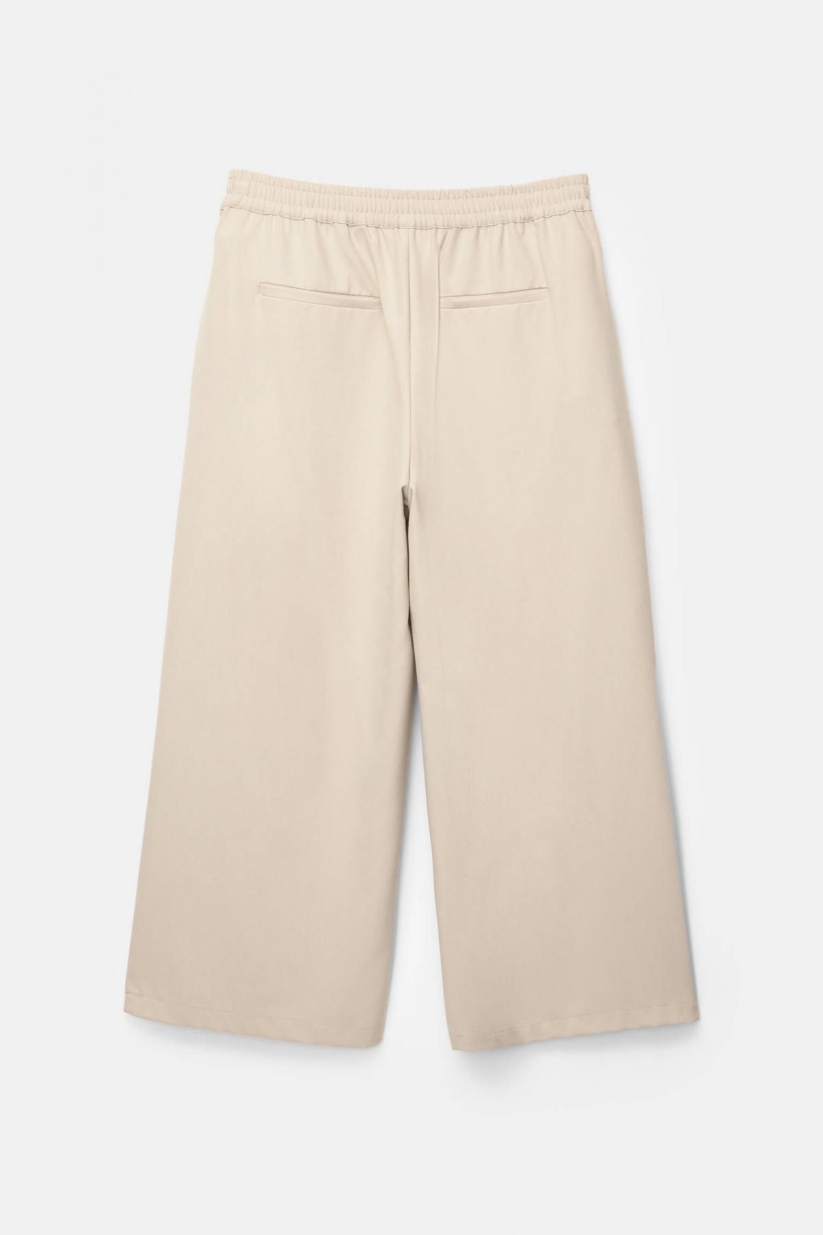 풀앤베어 와이드핏 베이지 플루이드 큐롯 팬츠 7675/200 SAND - 상세 이미지 2