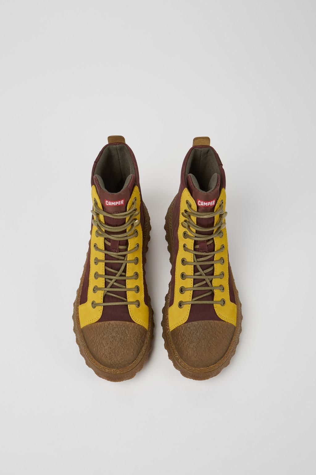 캠퍼 청키 버건디 앵클부츠 Ground K400584-002 MULTICOLOR - 상세 이미지 4