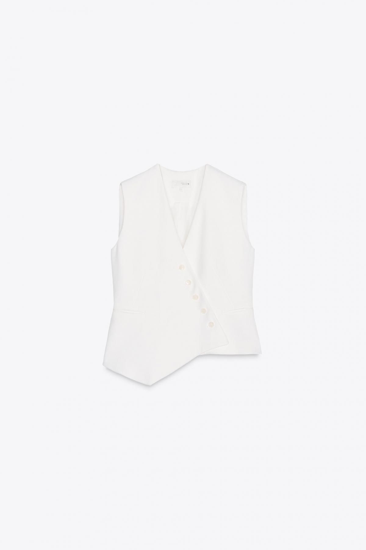 자라 비대칭 베스트 3811/047 ECRU - 메인 이미지