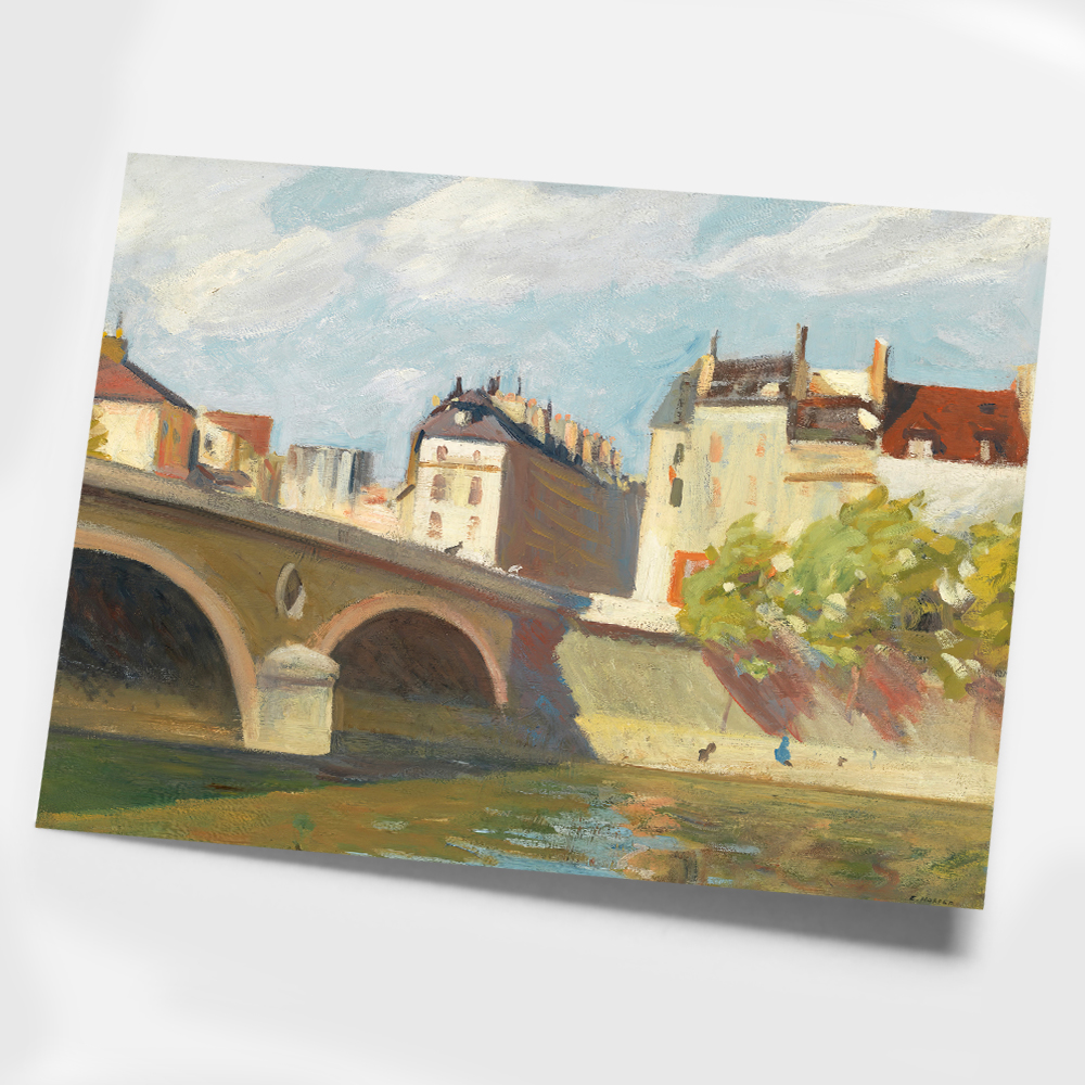에드워드 호퍼 인테리어 그림 액자 포스터 명화 Bridge on the Seine 1909 - 상세 이미지 3