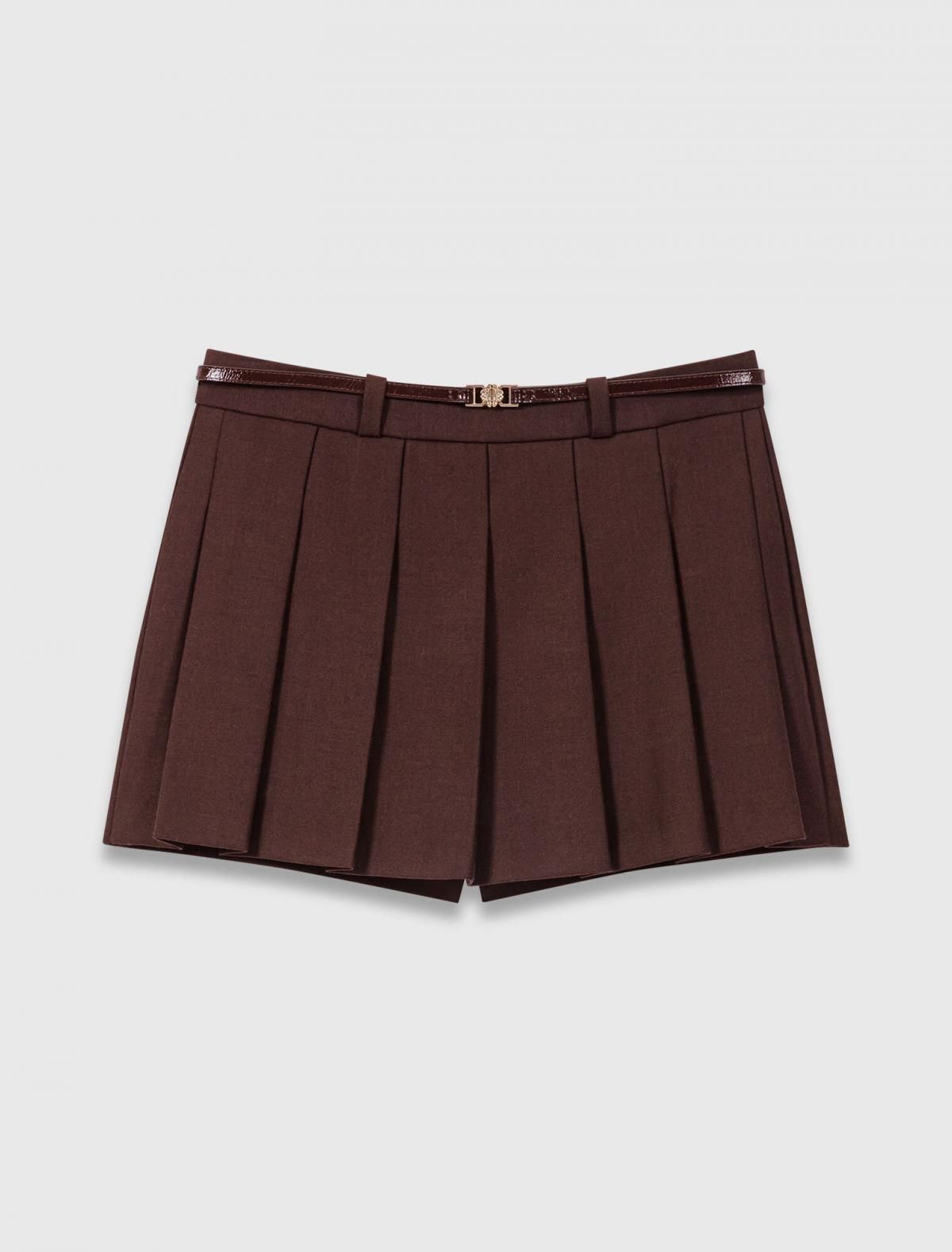 마쥬 플리츠 테크니컬 하이웨이스트 브라운 쇼츠 3661601983504 BRAUN - 상품 이미지