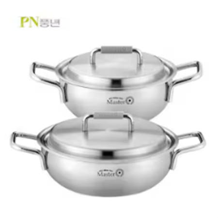 [PN풍년] master9 1954 에디션 통5중 IH 냄비 2종C세트(20cm웍양수+24cm웍양수)/최고급 POSCO 316Ti 티타늄스테인레스
