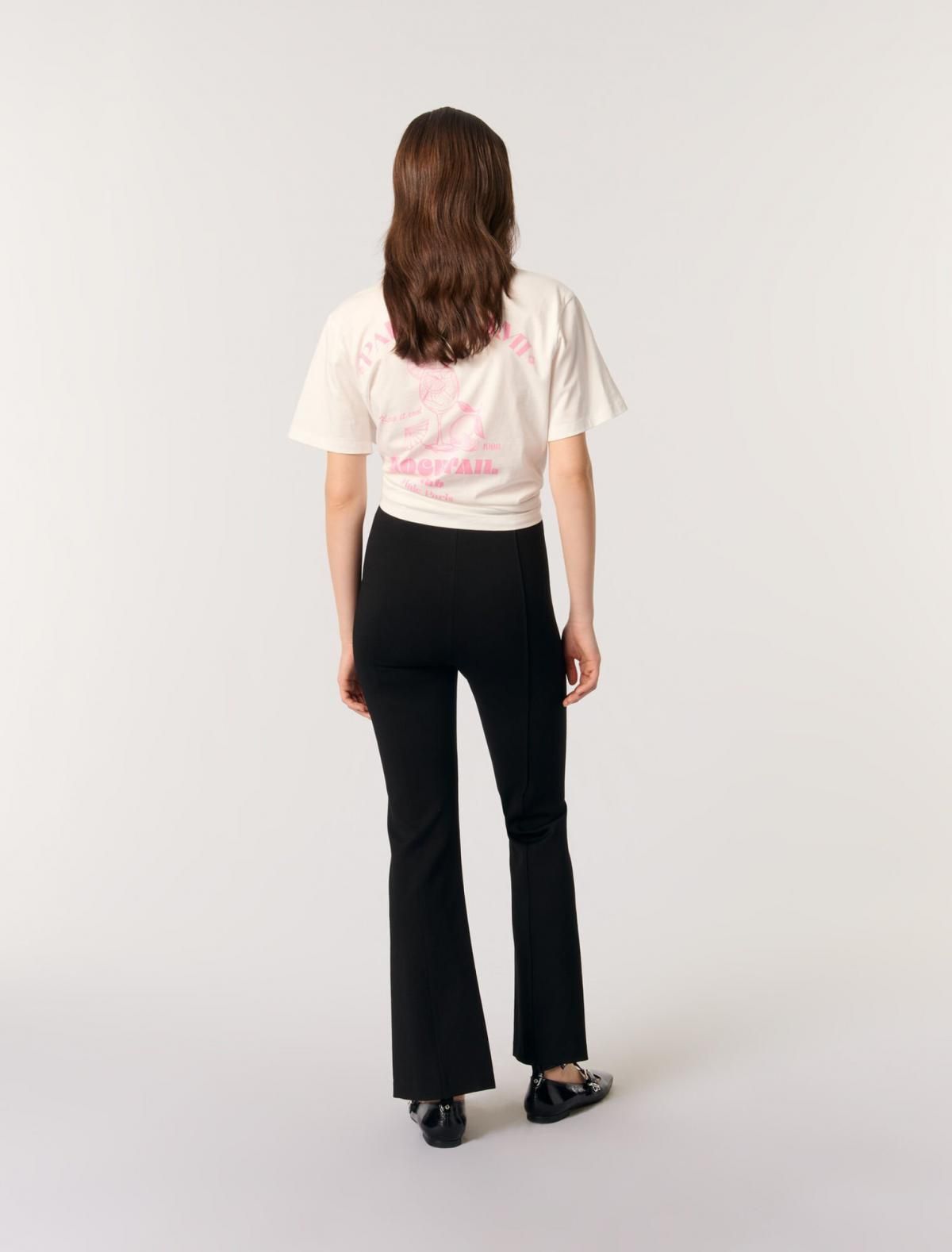 마쥬 슬림핏 웨이스트 슬릿 부츠컷 팬츠 3661601929090 SCHWARZ - 상세 이미지 4