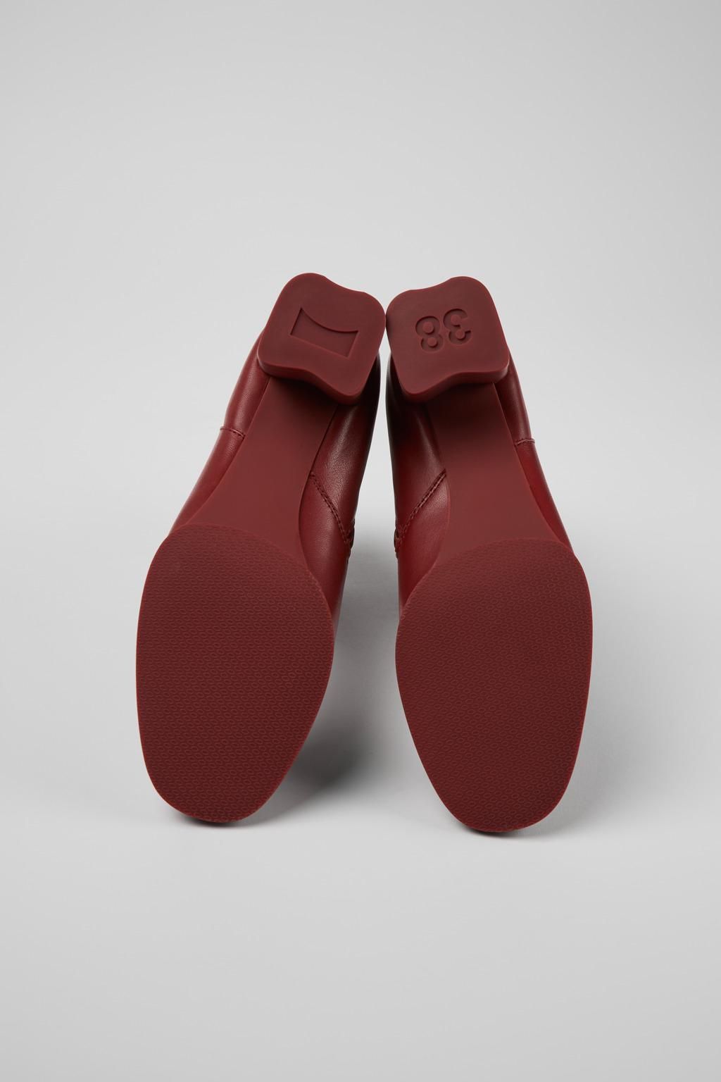 캠퍼 클래식 버건디 레더 앵클부츠 Katie K400664-005 BURGUNDY - 상세 이미지 5